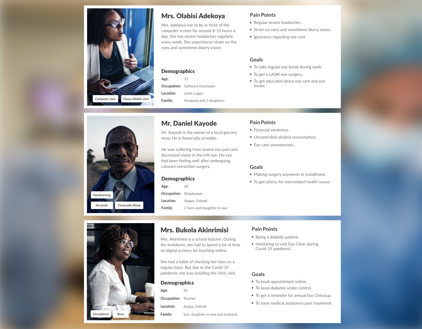 Eye Care: User Persona